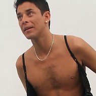 Brawny ebony hunk fucks his crossdressed mate